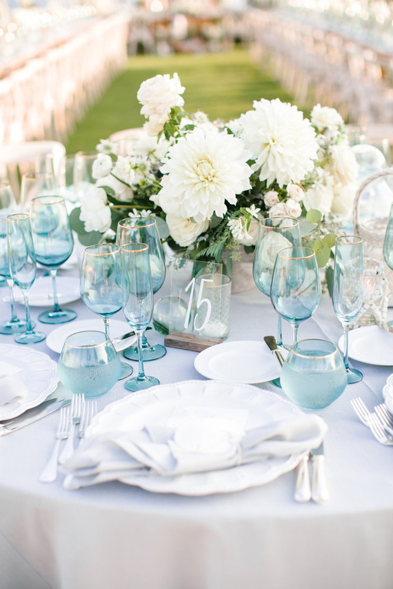 Modern beachy reception at the Montage Laguna Beach Inspiration