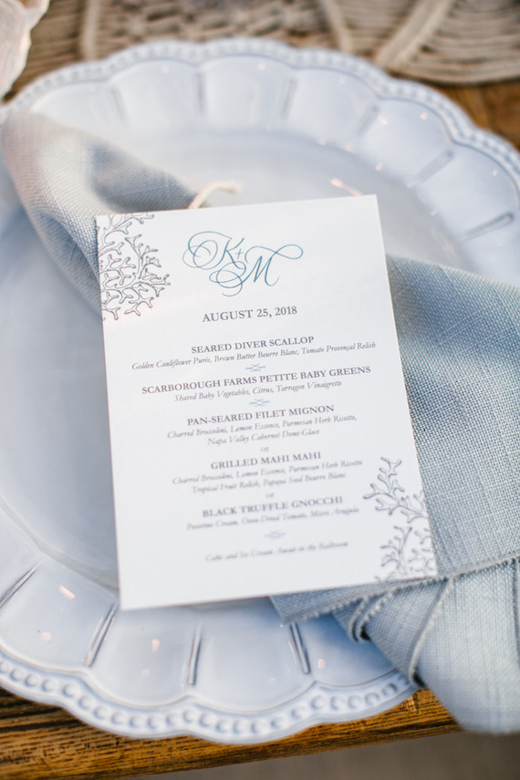 Modern beachy reception at the Montage Laguna Beach Inspiration