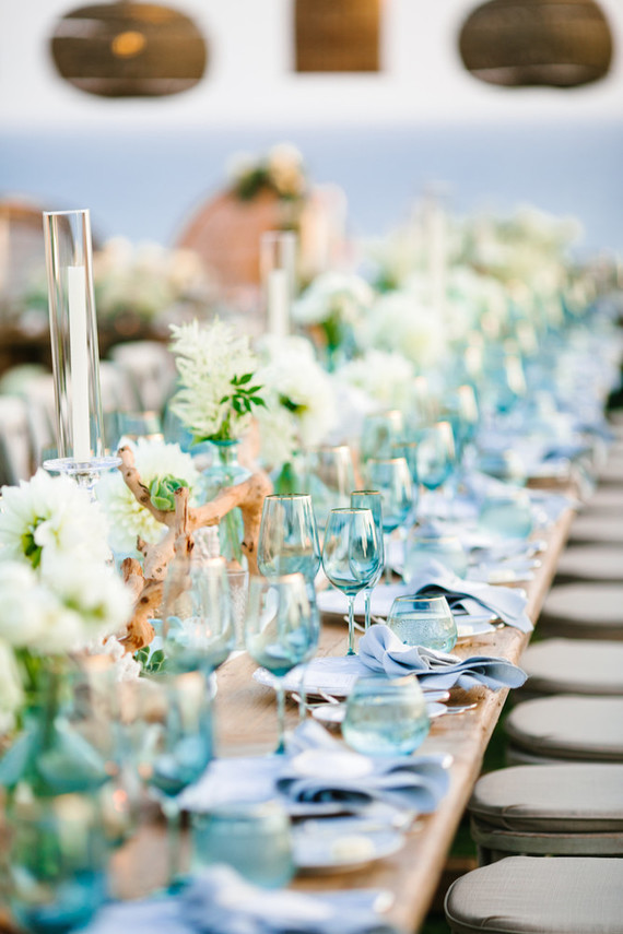 Modern beachy reception at the Montage Laguna Beach