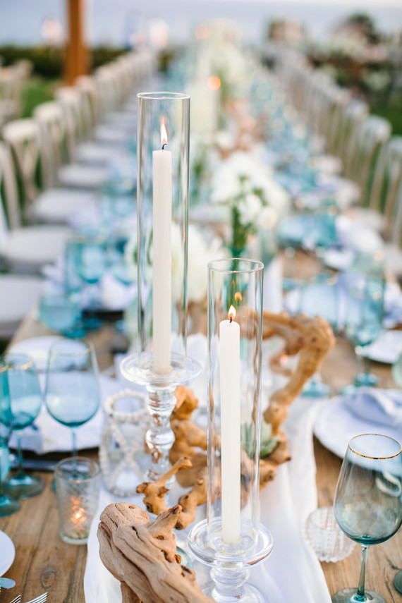Modern beachy reception at the Montage Laguna Beach Inspiration