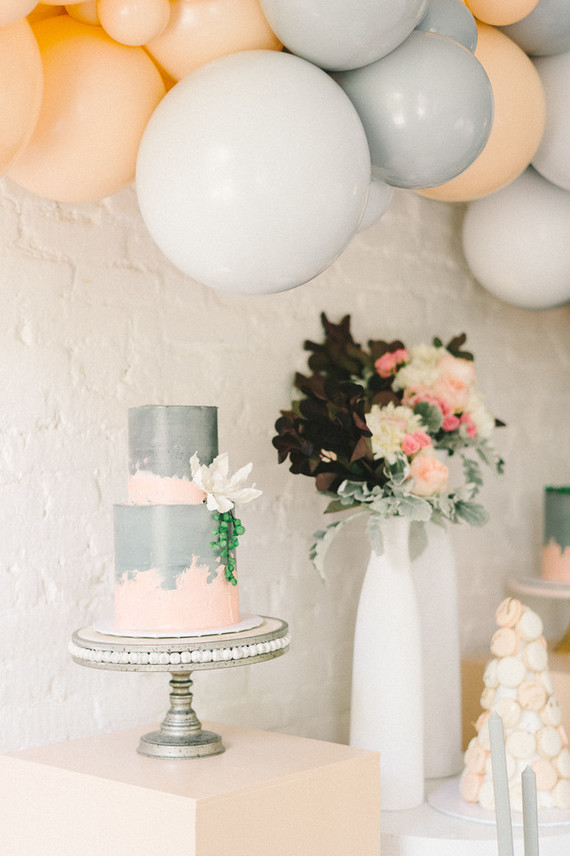 Muted pastel baby girl baby shower by Heirloom DC