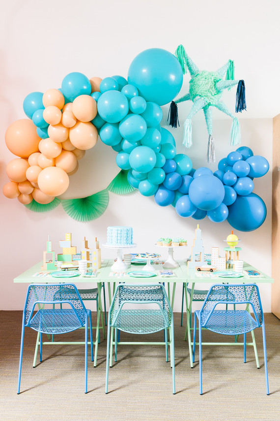 Modern city-themed boy's birthday party ideas