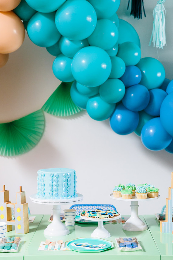 Modern city-themed boy's birthday party ideas