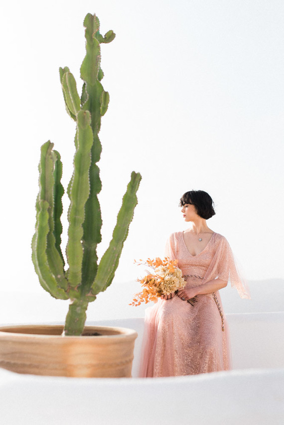 Art nouveau inspired Glasshouse wedding at Rocabella Hotel in Santorini