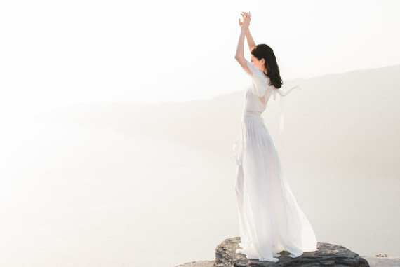 Art nouveau inspired Glasshouse wedding at Rocabella Hotel in Santorini