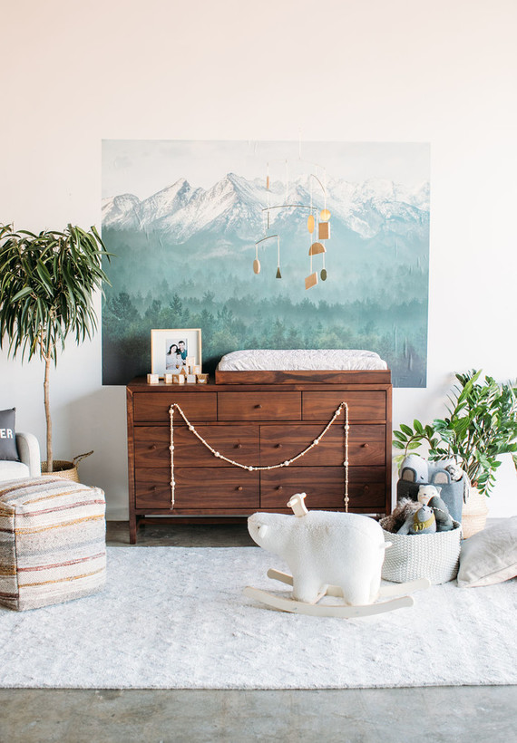 Sophisticated modern gender neutral nursery with Crate and Kids on 100 Layer Cakelet
