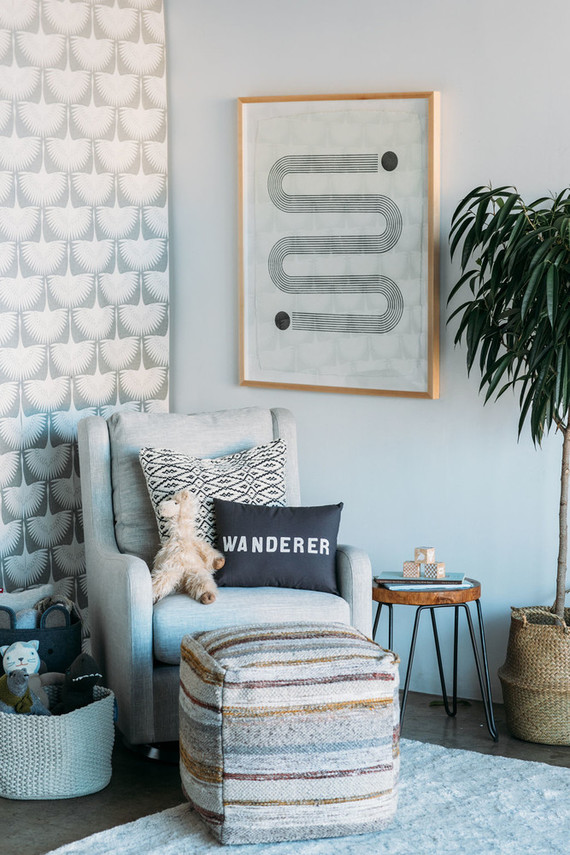 Sophisticated modern gender neutral nursery with Crate and Kids on 100 Layer Cakelet