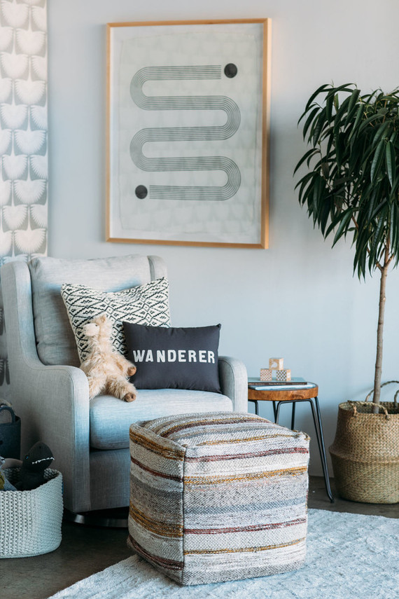 Sophisticated modern gender neutral nursery with Crate and Kids on 100 Layer Cakelet