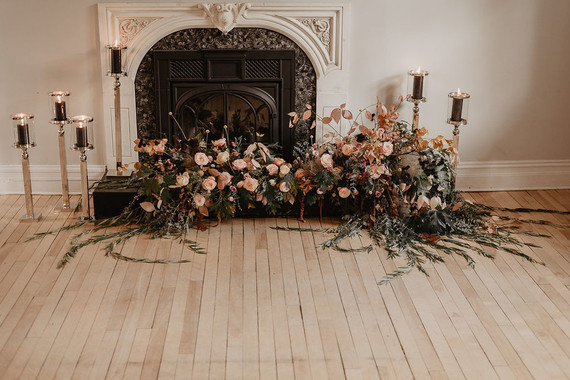 gorgeous fall wedding flowers with shades of coral and rust