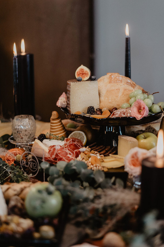 moody fall wedding inspiration with shades of coral and rust