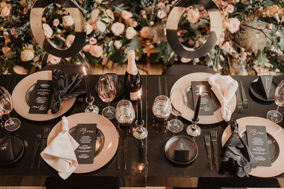 moody fall wedding inspiration with shades of coral and rust