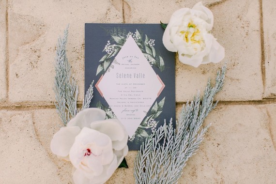 All white winter bridal shower for a destination wedding in Mexico