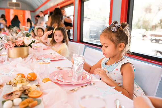 Vintage French travel-themed 2nd birthday party at Travel Town in Griffith Park