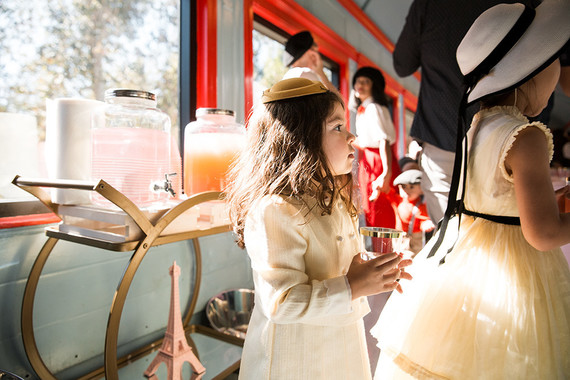Vintage French travel-themed 2nd birthday party at Travel Town in Griffith Park