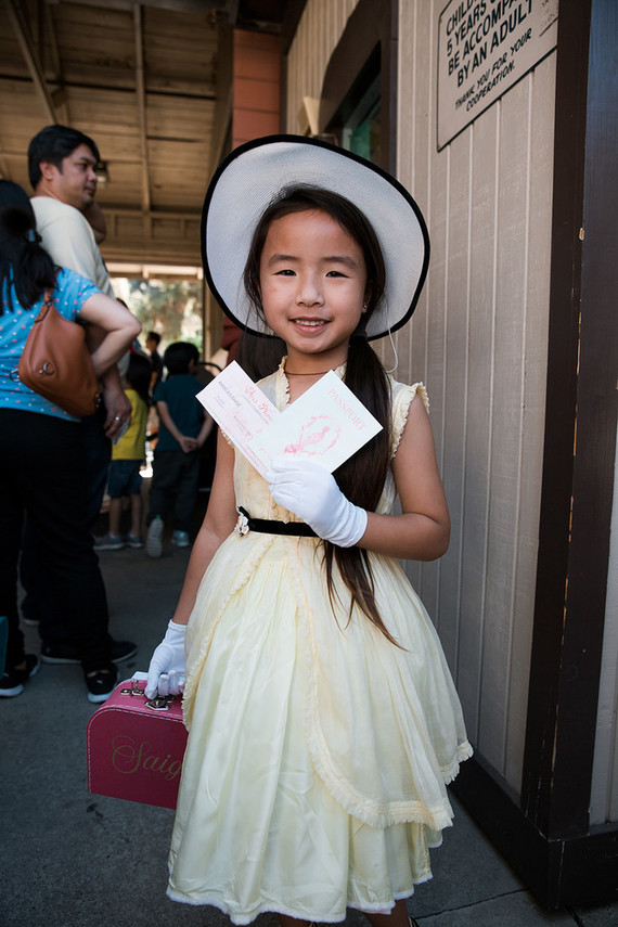 Vintage French travel-themed 2nd birthday party at Travel Town in Griffith Park