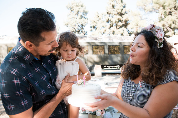 Vintage French travel-themed 2nd birthday party at Travel Town in Griffith Park