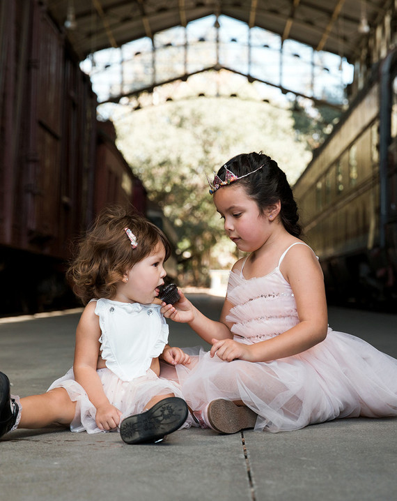 Vintage French travel-themed 2nd birthday party at Travel Town in Griffith Park