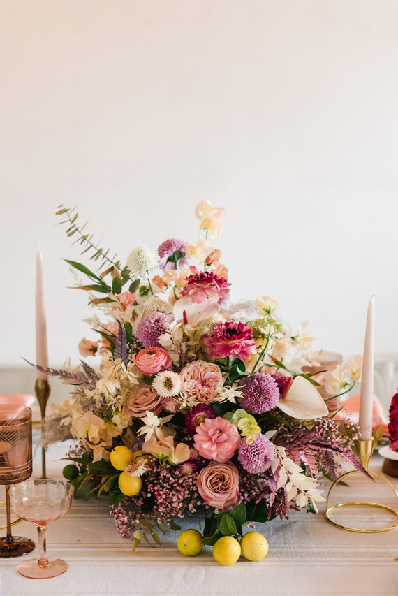 Coral and peach Galentine's party at Festoon LA