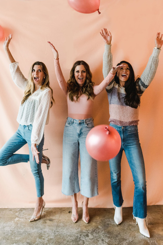 Coral and peach Galentine's party at Festoon LA