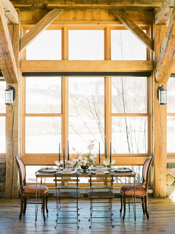 Luxe winter Rocky Mountain ranch wedding Inspiration
