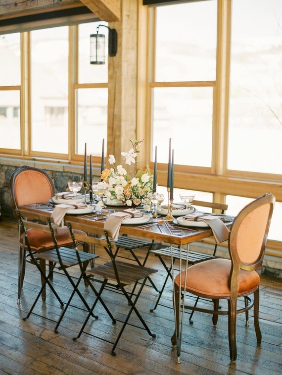 Luxe winter Rocky Mountain ranch wedding Inspiration