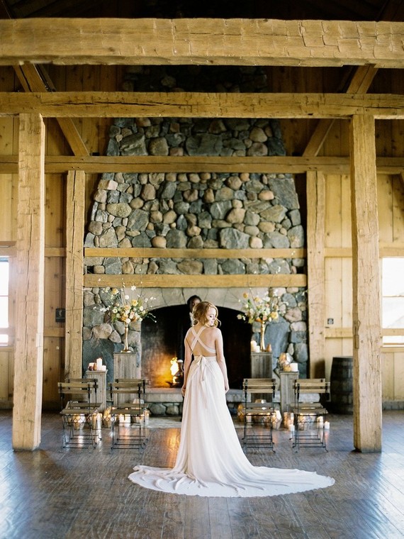 Luxe winter Rocky Mountain ranch wedding