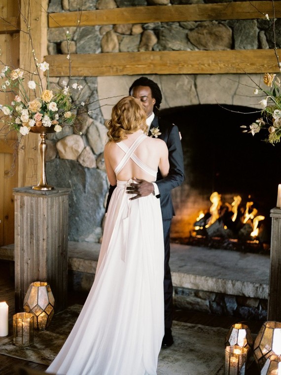 Luxe winter Rocky Mountain ranch wedding
