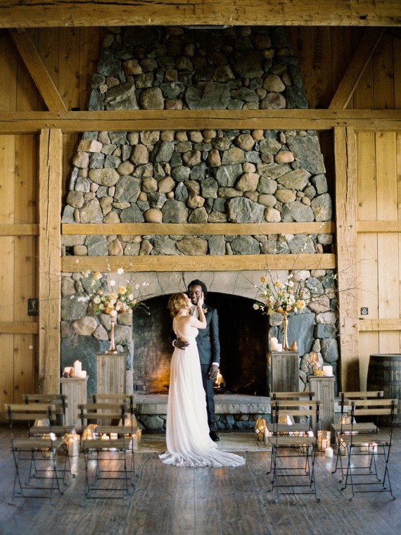 Luxe winter Rocky Mountain ranch wedding