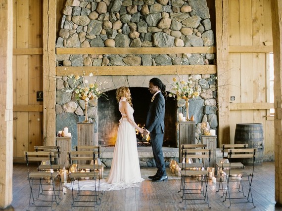 Luxe winter Rocky Mountain ranch wedding