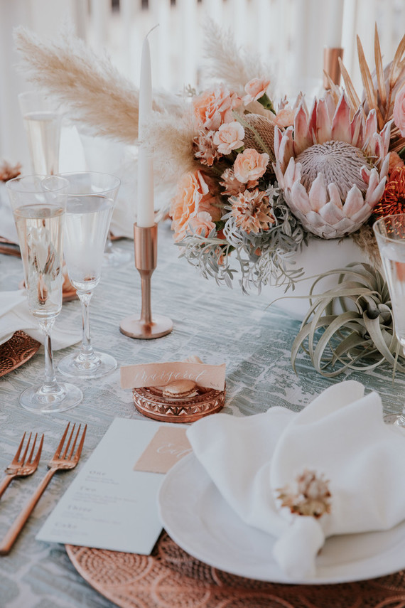 Spring 2019 wedding trend alert: pale mint and blush seaside editorial