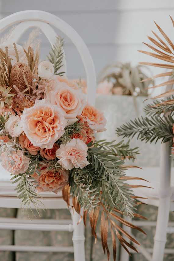 Spring 2019 wedding trend alert: pale mint and blush seaside editorial Inspiration