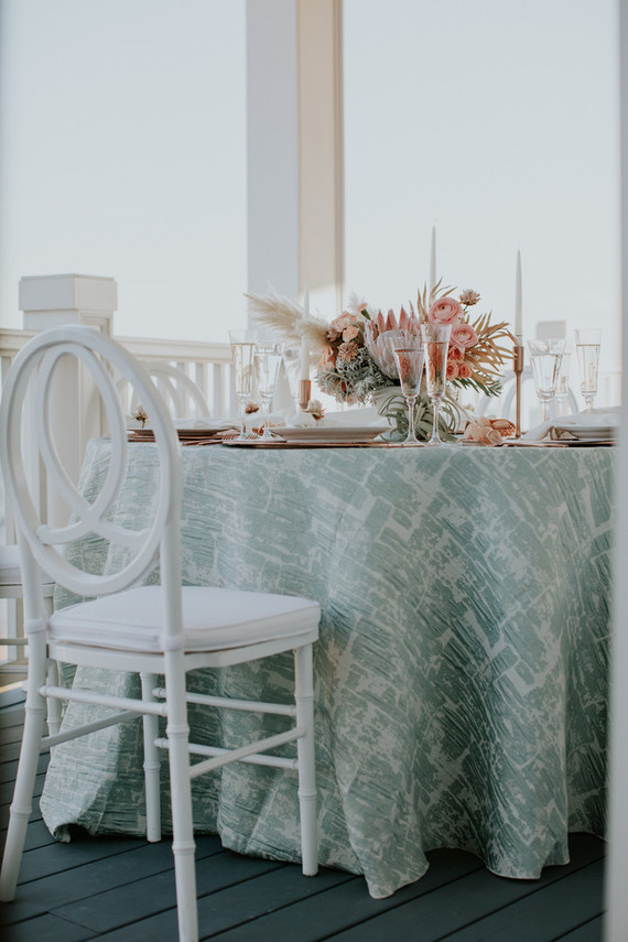 Spring 2019 wedding trend alert: pale mint and blush seaside editorial Inspiration