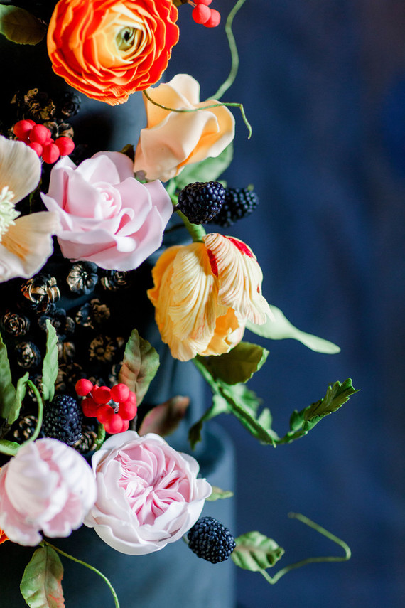 Incredible luxury wedding cake with intricate sugar flower