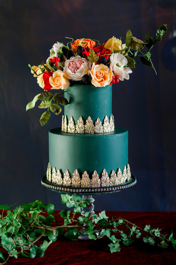 Incredible luxury wedding cake with intricate sugar flower