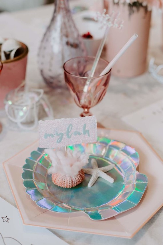 Boho mermaid girl's birthday party with all the sparkles