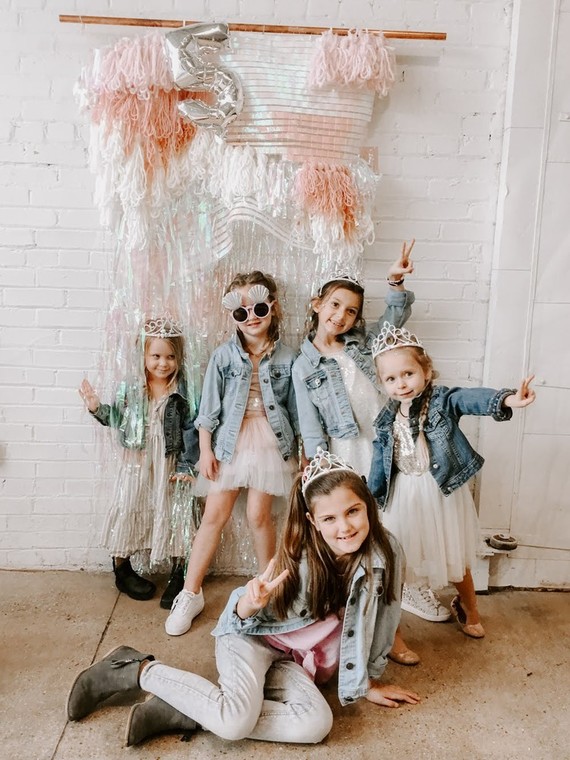 Boho mermaid girl's birthday party with all the sparkles