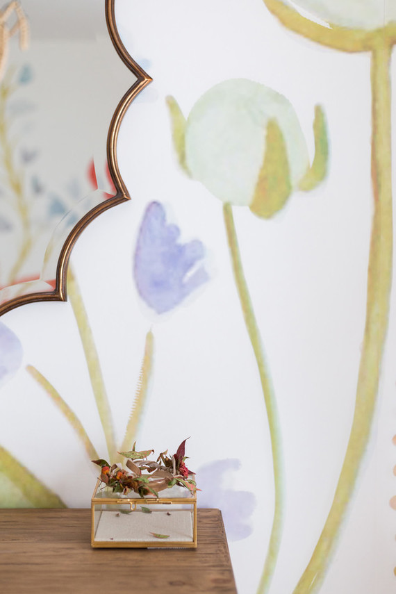 Cara Loren's floral feminine girl's nursery with Lulu & Georgia