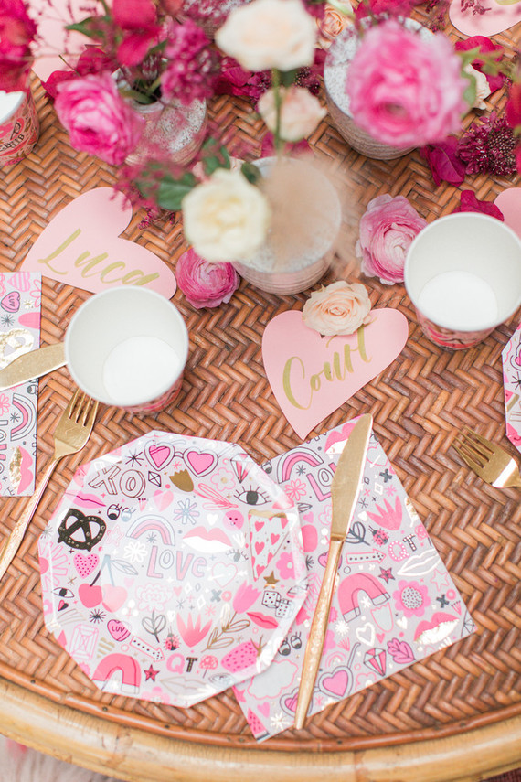 Eye Love You boho kids Valentine's Day party