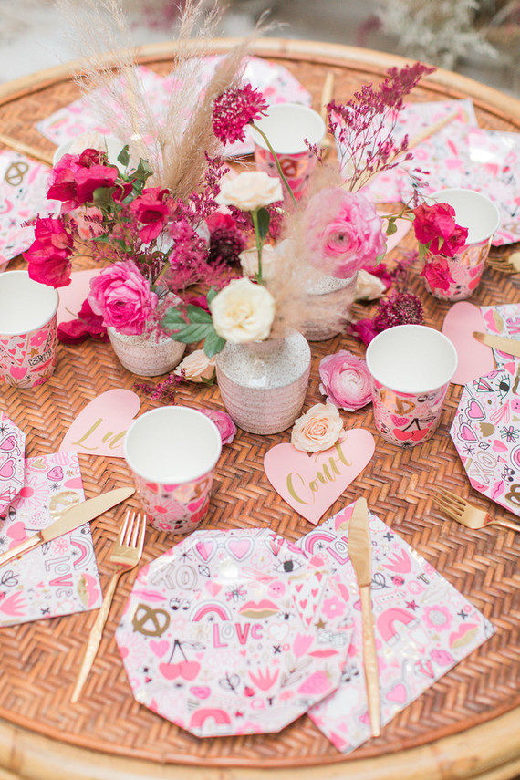 Eye Love You boho kids Valentine's Day party