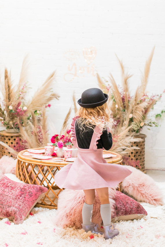 Eye Love You boho kids Valentine's Day party