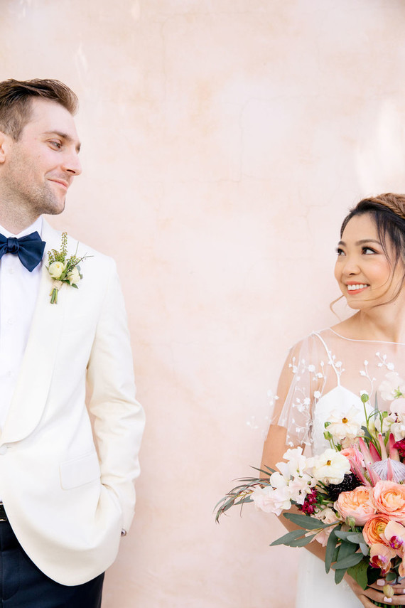 Blush bridal portraits