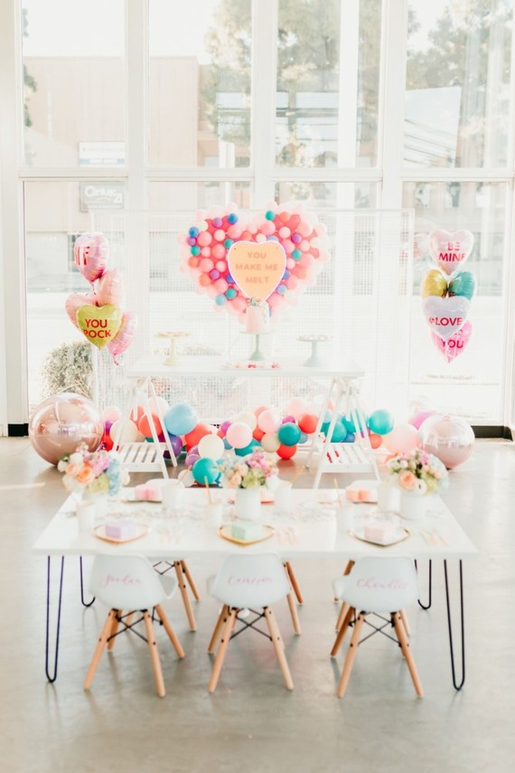 Pastel and gold Valentine's Day party Inspiration