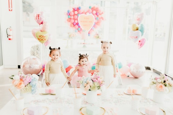 Pastel and gold Valentine's Day party Inspiration