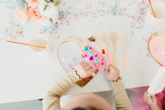 Pastel and gold Valentine's Day party Inspiration