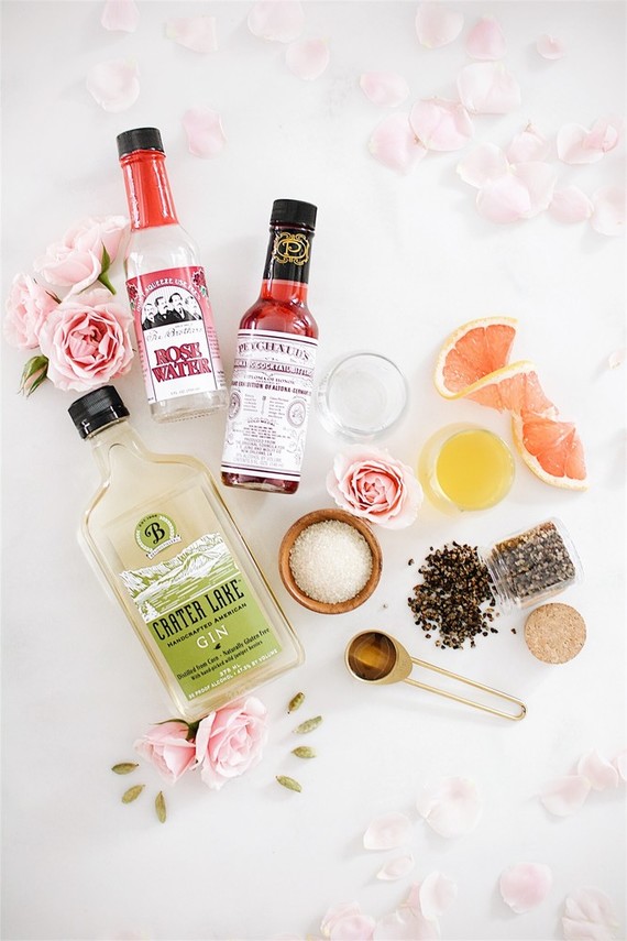 Cardamom Rose cocktail for Valentine's Day