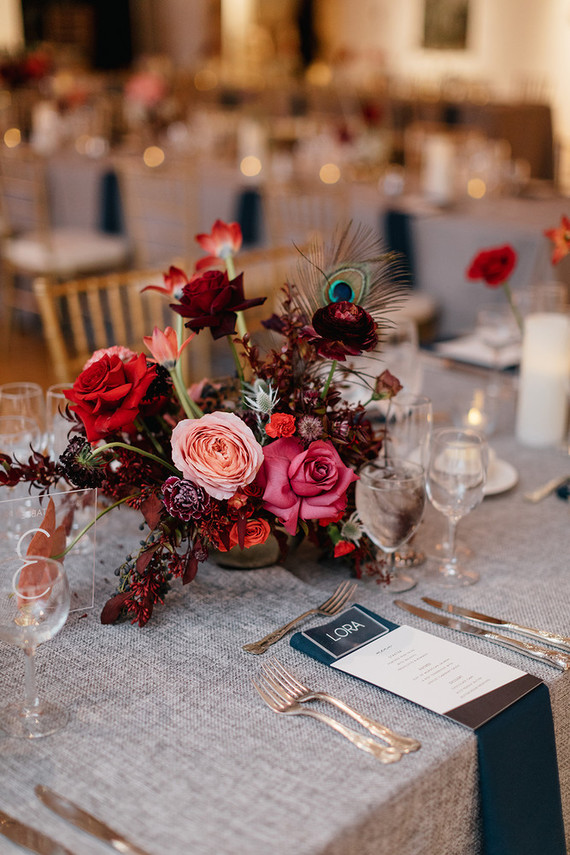 modern winter art gallery wedding in Philadelphia Inspiration