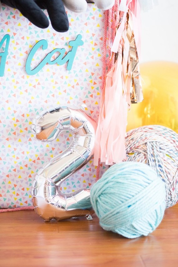 A kitty cat second birthday party with the most incredibly fun decor Inspiration