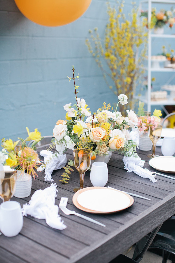 Spring backyard gender neutral baby shower