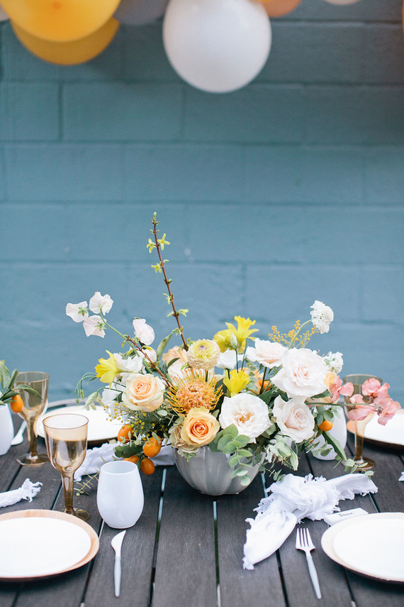 Spring backyard gender neutral baby shower