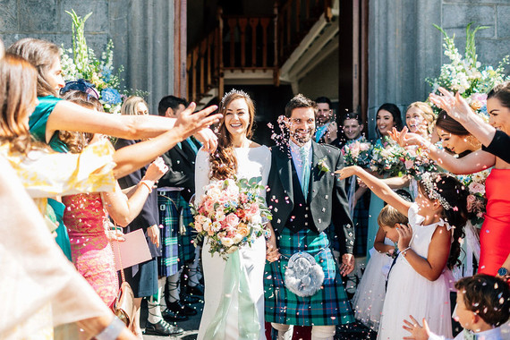 This Scottish wedding in an Irish Castle makes tartan look extra chic